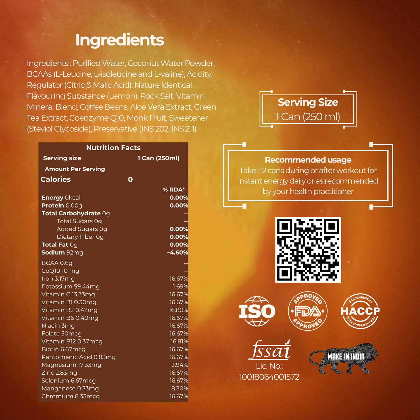 Hungr’Ade Zero Hydration Drink - Lemon Ice Tea