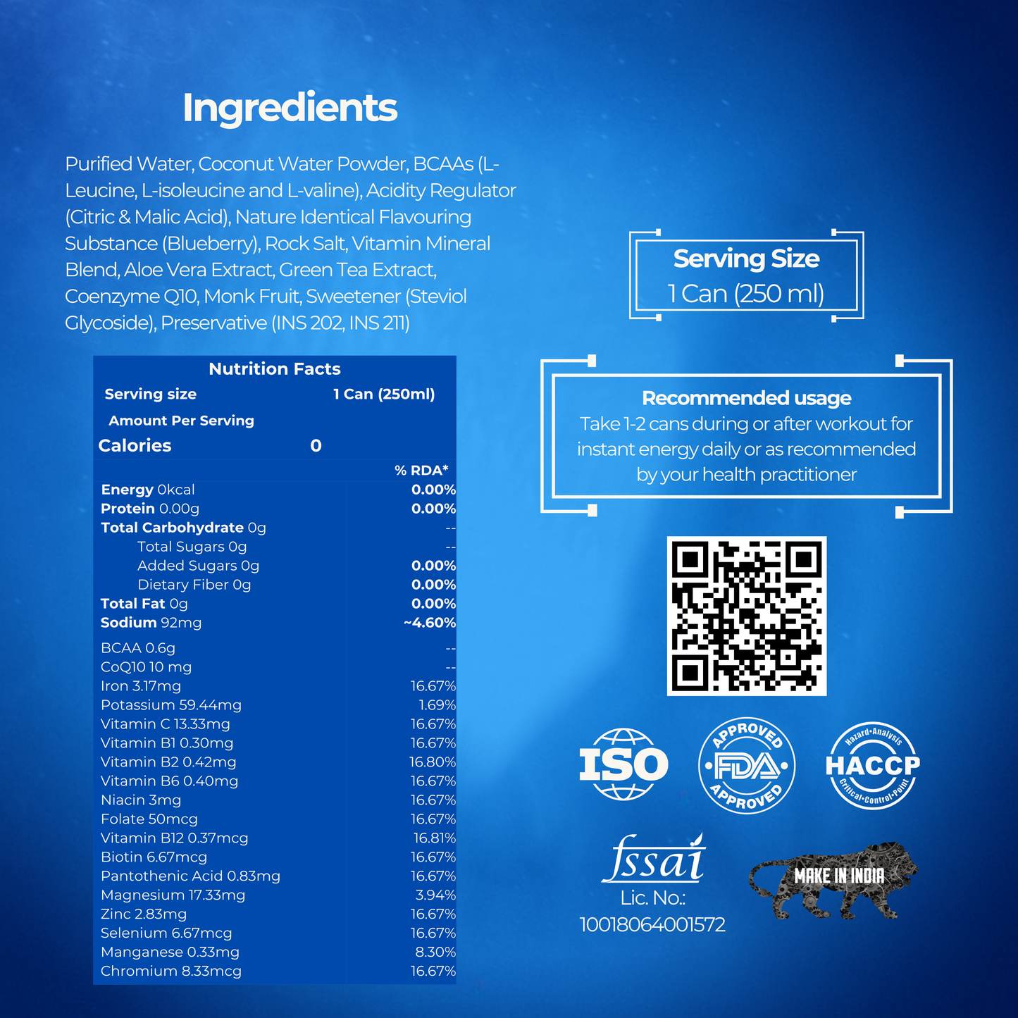 Hungr'Ade Zero Hydration Drink - Blueberry Burst