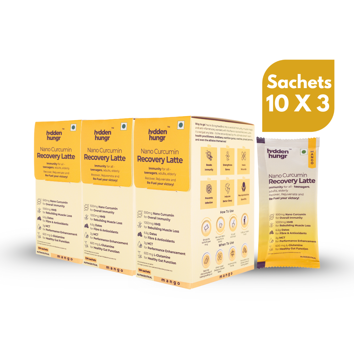 Mango - Nano Curcumin Recovery Latte