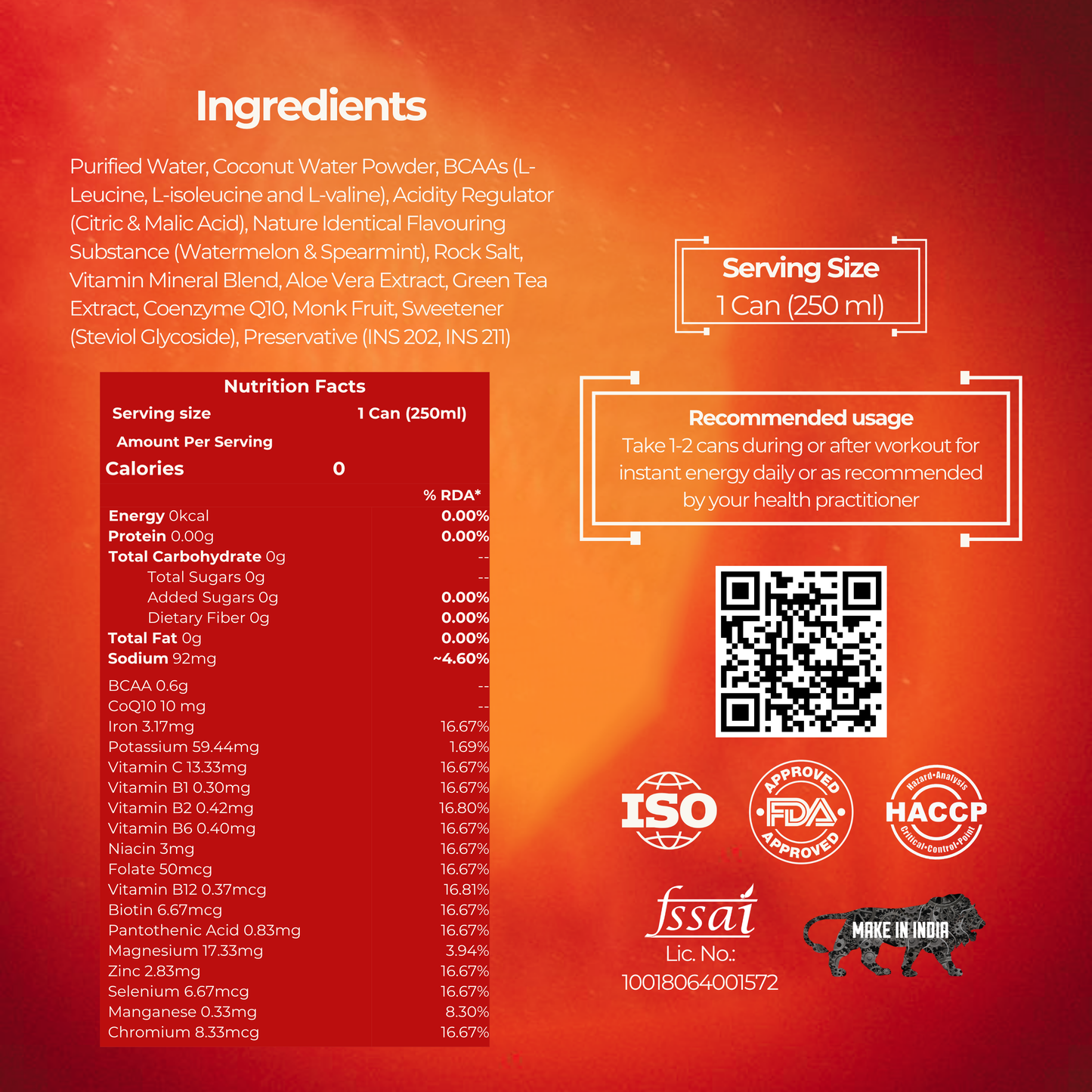 Hungr’Ade Zero Hydration Drink -  Watermelon Mint